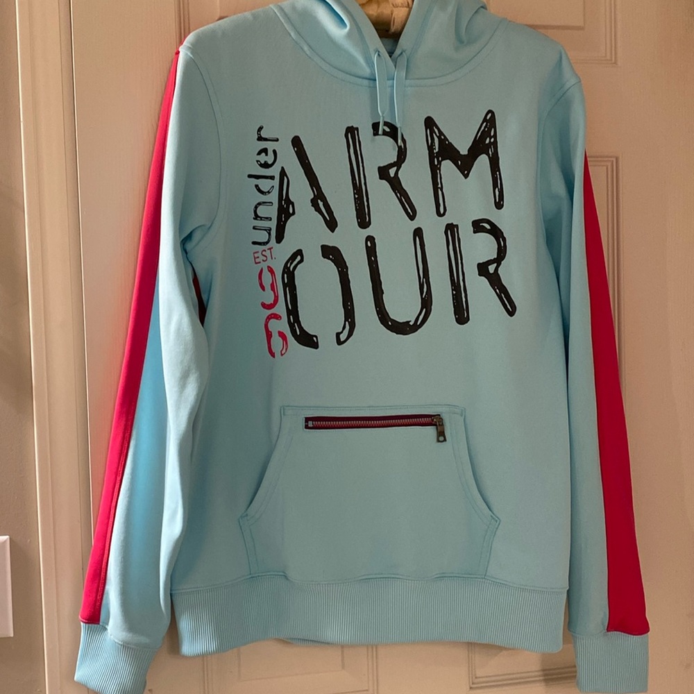 UNDER ARMOUR Hoodie Semi-Fit. Size M. Vintage